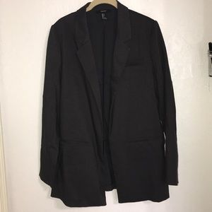 Dark gray long blazer